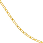 Load image into Gallery viewer, 14K Yellow Gold Paper Clip Link Split Chain with End Rings for Lariat Y Necklace Bracelet Anklet Push Clasp Lock Connector Bail Pendant Charm Hanger
