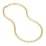 Φόρτωση εικόνας στο εργαλείο προβολής Συλλογής, 14K Yellow Gold 8mm Rolo Bracelet Anklet Choker Necklace Pendant Chain
