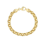 画像をギャラリービューアに読み込む, 14K Yellow Gold 8mm Rolo Bracelet Anklet Choker Necklace Pendant Chain
