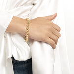 Cargar imagen en el visor de la galería, 14K Yellow Gold 8mm Rolo Bracelet Anklet Choker Necklace Pendant Chain
