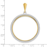 Afbeelding in Gallery-weergave laden, 14K Gold Two Tone Diamond US $20 Dollar Liberty US $20 Dollar St Gaudens Coin Holder Holds 34.2mm Coins Bezel Prong Pendant Charm
