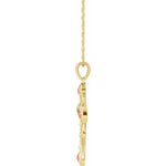 Carregar imagem no visualizador da galeria, Platinum 14k Yellow Rose White Gold Genuine Jade Opal Coral Cross Pendant Charm Necklace

