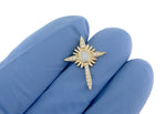 Załaduj obraz do przeglądarki galerii, Platinum 14k Yellow Rose White Gold Genuine Australian Opal Diamond Nativity Cross Pendant Charm Necklace
