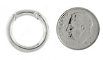 Afbeelding in Gallery-weergave laden, Sterling Silver Round Hinged Push Clasp Pendant Charm Bail Hanger Enhancer Connector
