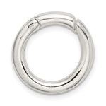 Carica l&#39;immagine nel visualizzatore di Gallery, Sterling Silver Round Hinged Push Clasp Pendant Charm Bail Hanger Enhancer Connector
