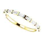 이미지를 갤러리 뷰어에 로드 , Platinum 14k Gold 1/4 CTW Diamond Baguette Wedding Anniversary Ring Band
