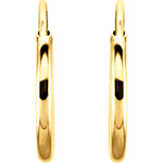 將圖片載入圖庫檢視器 14k Yellow Gold Round Endless Hoop Earrings 10mm 12mm 15mm 20mm 24mm x 1mm
