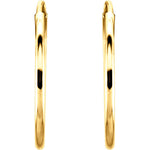 Indlæs billede til gallerivisning 14k Yellow Gold Round Endless Hoop Earrings 10mm 12mm 15mm 20mm 24mm x 1mm

