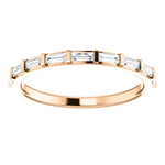 將圖片載入圖庫檢視器 Platinum 14k Gold 1/4 CTW Diamond Baguette Wedding Anniversary Ring Band
