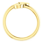 將圖片載入圖庫檢視器 14k Yellow Gold Engravable Bypass Signet Ring Personalized Engraved
