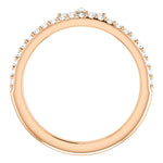 Φόρτωση εικόνας στο εργαλείο προβολής Συλλογής, Platinum 14k Yellow Rose White Gold Silver 1/3 CTW Diamond Crown Ring Stackable
