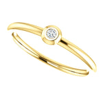 Indlæs billede til gallerivisning Platinum 14k Yellow Rose White Gold .03 CTW Diamond Ring Stackable
