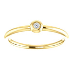 Carregar imagem no visualizador da galeria, Platinum 14k Yellow Rose White Gold .03 CTW Diamond Ring Stackable
