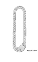 Afbeelding in Gallery-weergave laden, 14k Yellow White Rose Gold Diamond Push Clasp Lock Connector Pendant Charm Hanger Bail Enhancer
