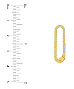 Φόρτωση εικόνας στο εργαλείο προβολής Συλλογής, 14k Yellow White Rose Gold Diamond Push Clasp Lock Connector Pendant Charm Hanger Bail Enhancer

