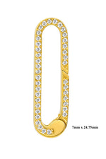 Carica l&#39;immagine nel visualizzatore di Gallery, 14k Yellow White Rose Gold Diamond Push Clasp Lock Connector Pendant Charm Hanger Bail Enhancer
