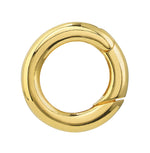 이미지를 갤러리 뷰어에 로드 , 14K Yellow Gold 3.8mm Rolo Split Chain with End Rings for Lariat Y Necklace Bracelet Anklet Push Clasp Lock Connector Bail Pendant Charm Hanger
