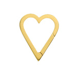 Carregar imagem no visualizador da galeria, 14k Yellow Gold Heart Push Clasp Lock Connector Pendant Charm Hanger Bail Enhancer
