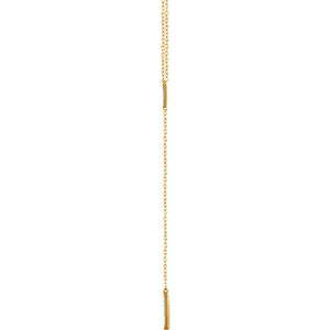 14k Yellow White Rose Gold 1/6 CTW Diamond Triangle Drop Bar Y Lariat Necklace