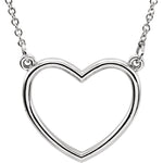Φόρτωση εικόνας στο εργαλείο προβολής Συλλογής, Platinum or 14k Gold or Sterling Silver 17x15.75mm Heart Necklace
