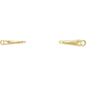 14k Gold or Sterling Silver 23x7mm Double Sided Triggerless Lobster Clasp