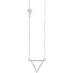 Indlæs billede til gallerivisning 14k Yellow White Rose Gold .05 CTW Diamond Triangle Geometric Style Necklace
