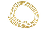 Φόρτωση εικόνας στο εργαλείο προβολής Συλλογής, 14K Yellow Gold Paper Clip Link Split Chain with End Rings for Lariat Y Necklace Bracelet Anklet Push Clasp Lock Connector Bail Pendant Charm Hanger

