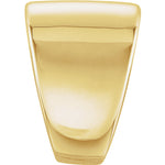 Carregar imagem no visualizador da galeria, Platinum 18k 14k 10k Yellow Rose White Gold 6.75mm x 3.75mm Bail ID Tapered Bail for Pendant Jewelry Findings
