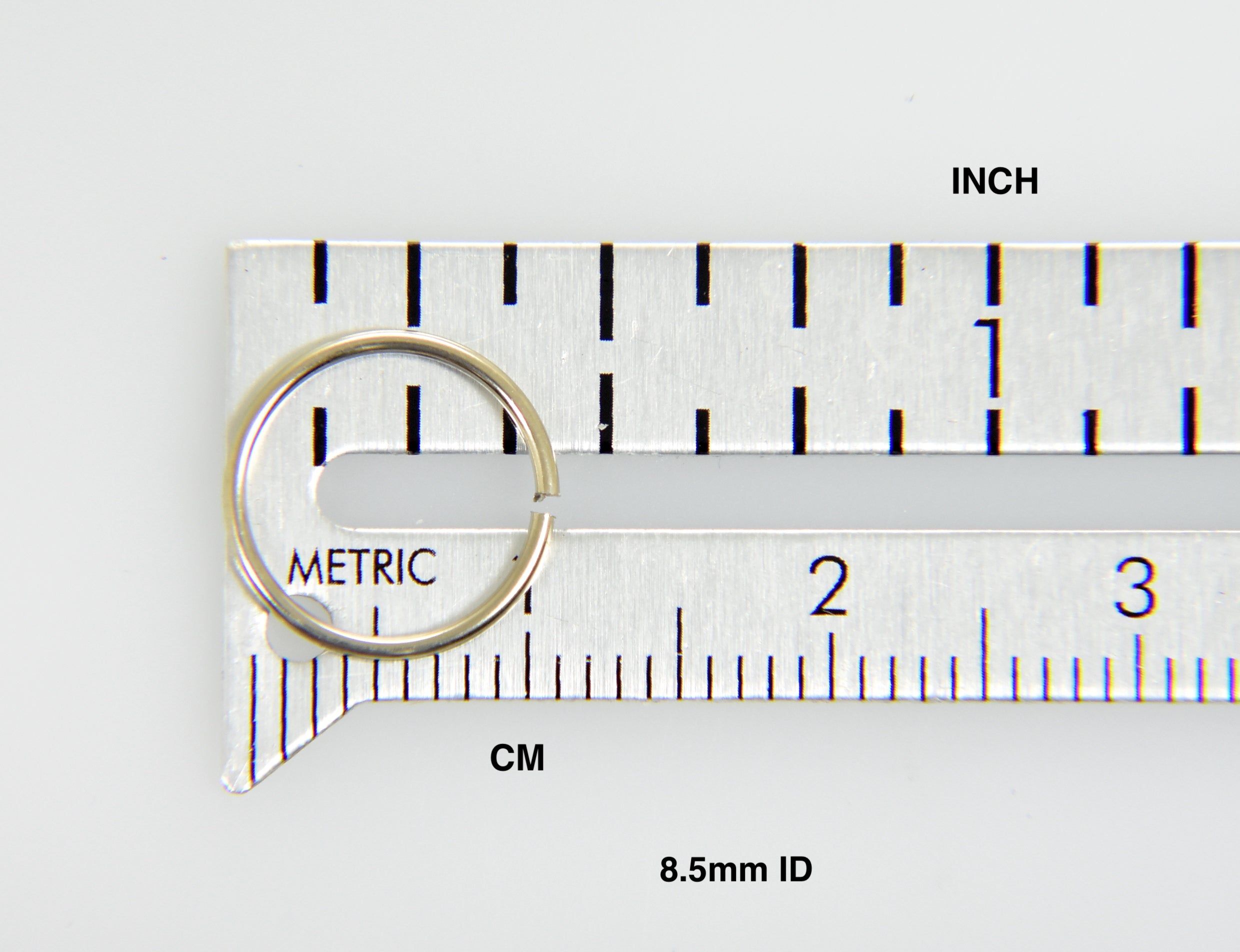 14k Solid Yellow White Gold Round Jump Ring 8.5mm Inside Diameter Gauge 16 18 20