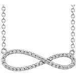 이미지를 갤러리 뷰어에 로드 , 14k White Gold 1/4 CTW Diamond Infinity Necklace

