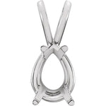 Carica l&#39;immagine nel visualizzatore di Gallery, 14K Yellow Rose White Gold Pear Shape 4 Prong Pendant Mounting or Mount for Diamonds Gemstones Stones
