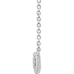 Afbeelding in Gallery-weergave laden, 14k White Gold 1/4 CTW Diamond Infinity Necklace
