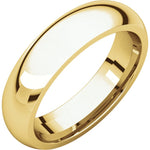 Carica l&#39;immagine nel visualizzatore di Gallery, 14K Yellow Gold 5mm Wedding Ring Band Half Round Standard Weight
