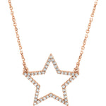 Carica l&#39;immagine nel visualizzatore di Gallery, 14K Yellow White Rose Gold 1/4 CTW Diamond Star Celestial Necklace
