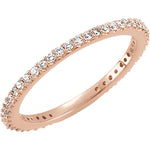 Charger l&#39;image dans la galerie, 14k Yellow Rose White Gold 1/3 CTW Diamond Ring Stackable Size 4

