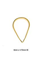 Cargar imagen en el visor de la galería, 18k 14k Yellow White Gold 8mm x 4.75mm Bail ID Tapered Grooved Solid Pinch Bail for Pendant Jewelry Findings
