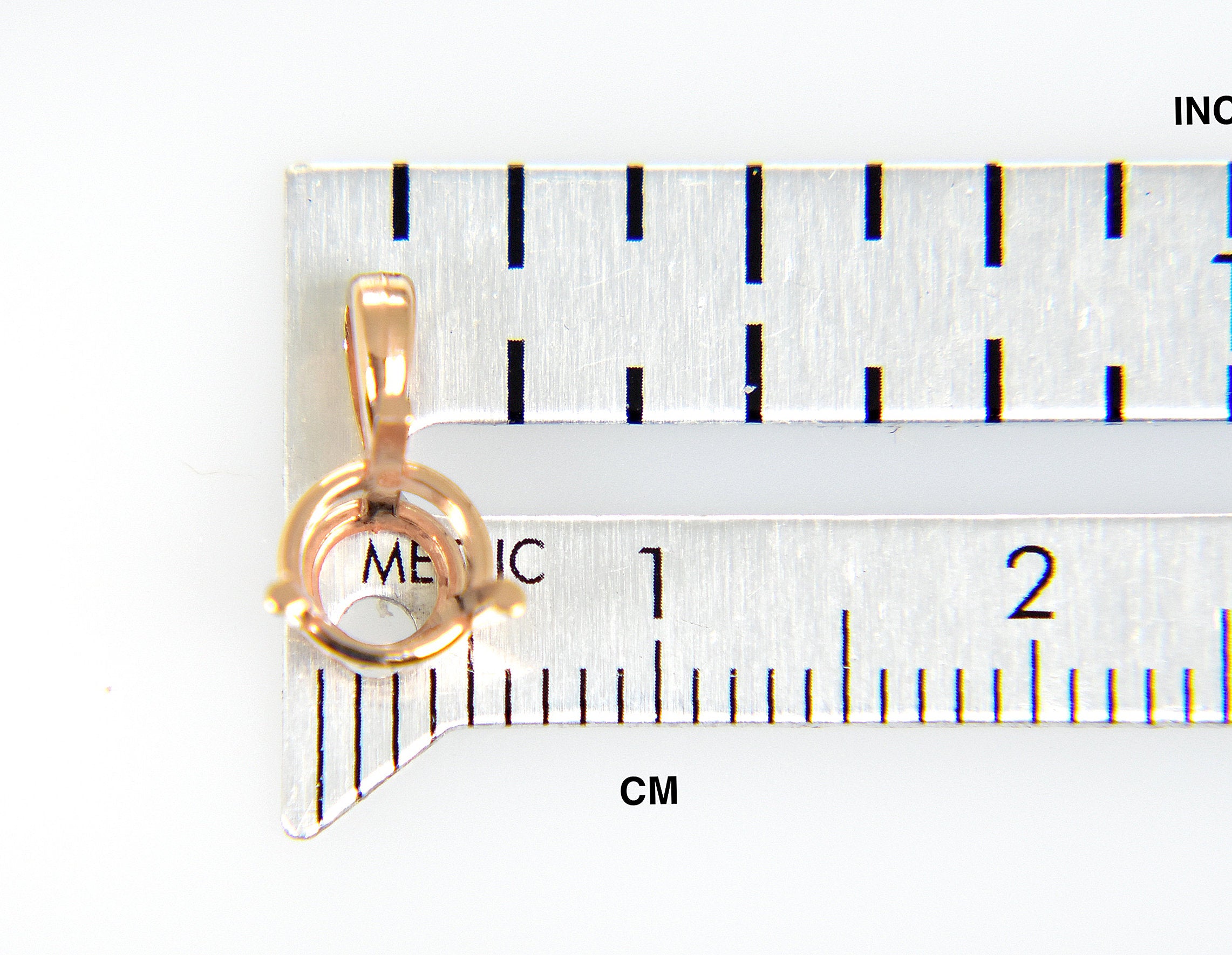 14k Gold 3 Prong Pendant Mounting Mount for 3 4 5 6 7 8mm Stones Gemstones Diamonds