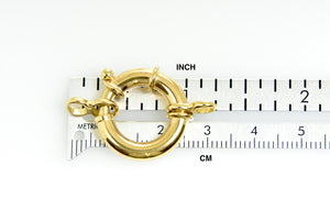 14K Yellow or 14K White Gold Large Jumbo Super Spring Clasp 16mm 18mm 20mm with End Tabs Jewelry Findings