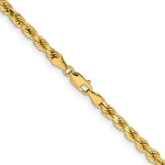 Carregar imagem no visualizador da galeria, 14K Yellow Gold 4.25mm Diamond Cut Rope Bracelet Anklet Necklace Pendant Chain

