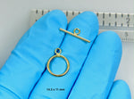 이미지를 갤러리 뷰어에 로드 , 14k Yellow Gold Toggle Clasp Set for Bracelet Anklet Choker Necklace Jewelry Parts Findings
