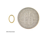 Φόρτωση εικόνας στο εργαλείο προβολής Συλλογής, 14k Yellow Gold or Sterling Silver Oval Split Ring 6.75mm x 5mm OD Outside Diameter 1mm Thick Jewelry Findings
