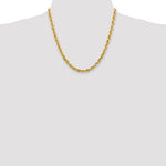 이미지를 갤러리 뷰어에 로드 , 14K Yellow Gold 5.5mm Diamond Cut Rope Bracelet Anklet Choker Necklace Chain
