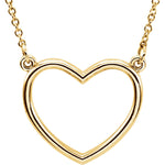 이미지를 갤러리 뷰어에 로드 , Platinum or 14k Gold or Sterling Silver 17x15.75mm Heart Necklace
