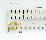 Cargar imagen en el visor de la galería, Platinum 18k 14k 10k Yellow Rose White Gold Tapered Pinch Bail 7mm x 4.5mm for Pendant Charm
