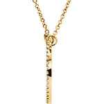 將圖片載入圖庫檢視器 14k Yellow White Rose Gold 1/6 CTW Diamond 13mm Circle Necklace
