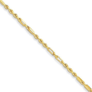 14K Yellow Gold 2.5mm Diamond Cut Milano Rope Bracelet Anklet Choker Necklace Pendant Chain