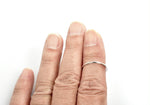 Carregar imagem no visualizador da galeria, 14K White Gold 1mm Skinny Classic Half Round Ring Band Wedding Anniversary Promise Friendship
