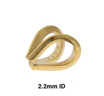 Indlæs billede til gallerivisning 14k Yellow Rose White Gold 2.2mm bail ID Beveled Rabbit Ear Bail for Pendant Jewelry Findings
