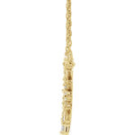 將圖片載入圖庫檢視器 14K Yellow White Rose Gold 1/2 CTW Diamond Sunburst Pendant Charm Necklace
