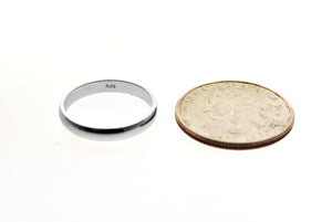 Platinum 3mm Wedding Ring Band Half Round Light